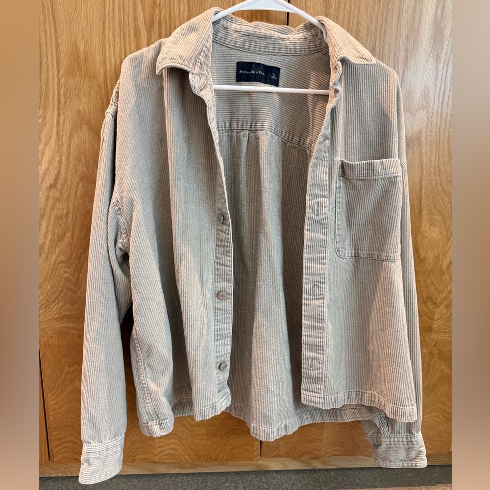 Abercrombie & Fitch Light khaki Ribbed Jacket